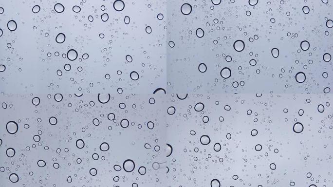4K: 窗户上的雨滴