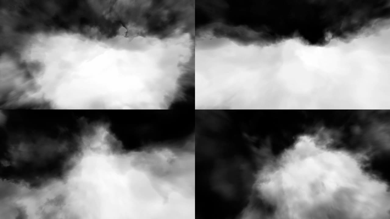 乌云和亮光-黑白 (循环)