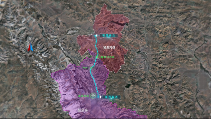 西藏阿里地区平面区位展示