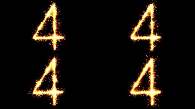 4号文本火花闪光火花烟花循环动画