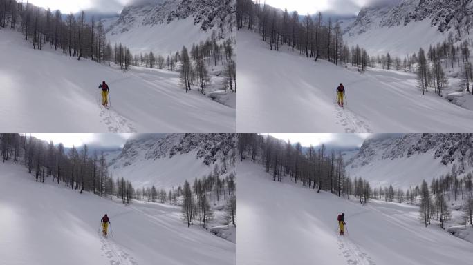 独自爬山滑雪之旅