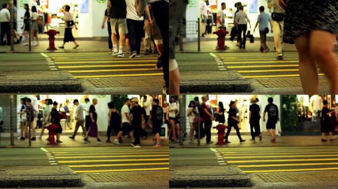 高清: 香港人过马路