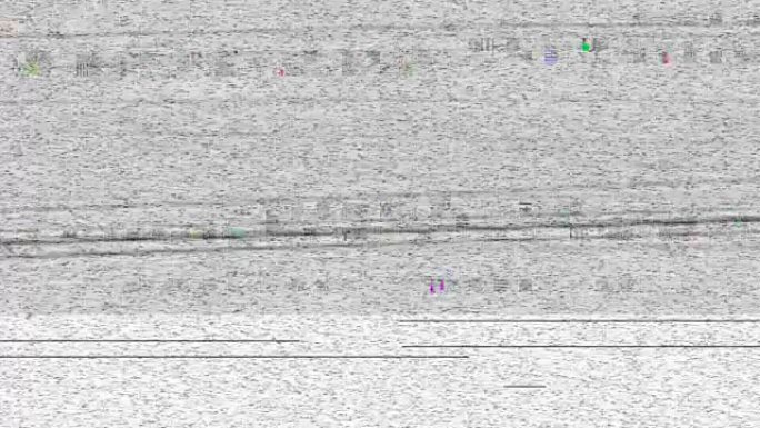 电视彩条故障旧电影旧电视无信号故障噪点