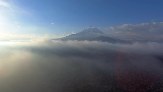 空中: 日本富士山