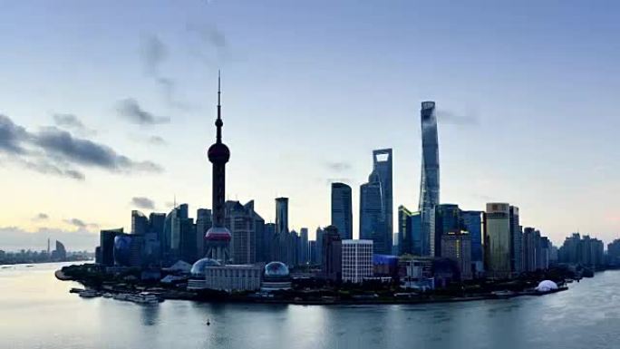 中国上海上海城市景观鸟瞰图