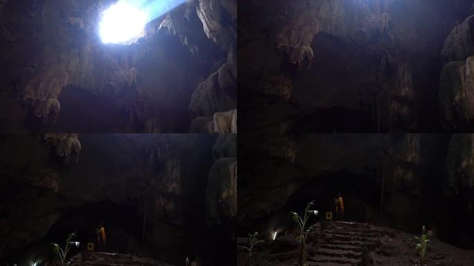 泰国洞穴中的阳光