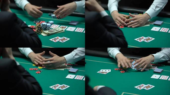 不幸的赌场玩家输钱破产赌博成瘾