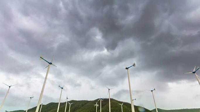 4k time-lapse.windmill和斯特罗姆。