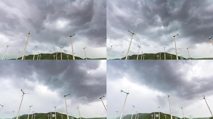 4k time-lapse.windmill和斯特罗姆。