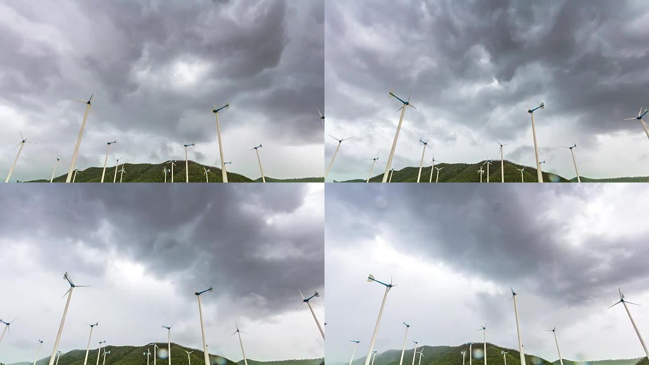 4k time-lapse.windmill和斯特罗姆。
