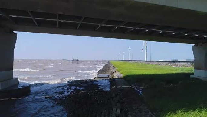 实时无人机穿越东海大桥