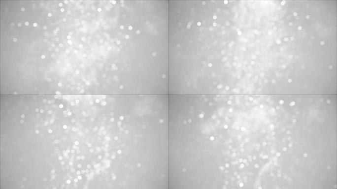 白色六角形软背景光斑背景粒子背景粒子视频