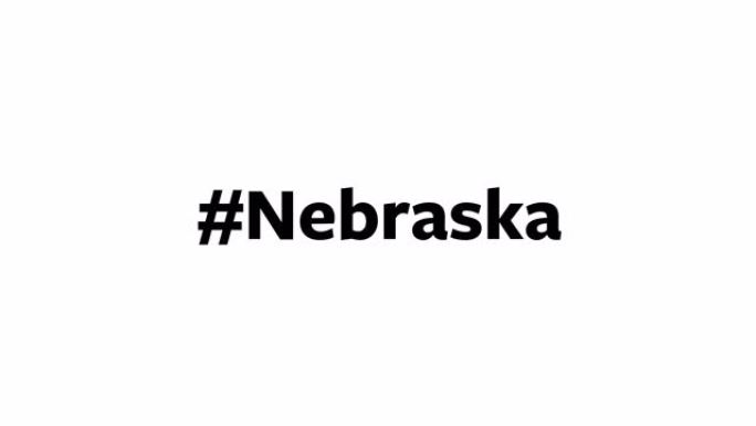 一个人在他们的电脑屏幕上输入 “# Nebraska”