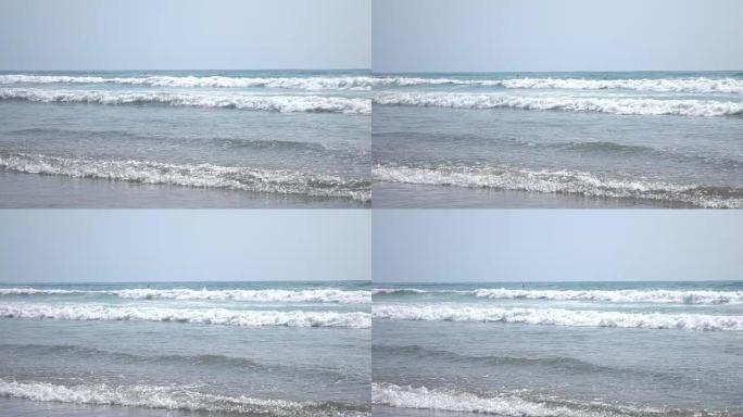 真实慢动作中的海浪视频