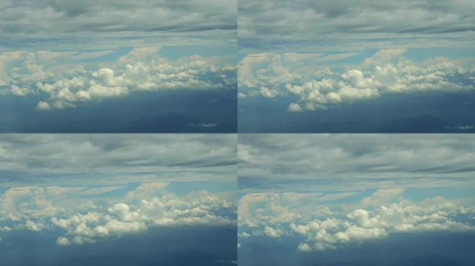 在飞机VDO HD上查看窗口中的云。