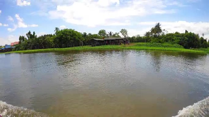 泰国佛统府塔钦河的延时。