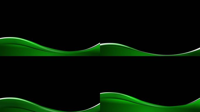 抽象绿色线条波浪边框