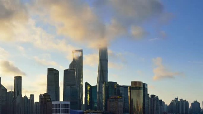 4k延时: 上海地标摩天大楼