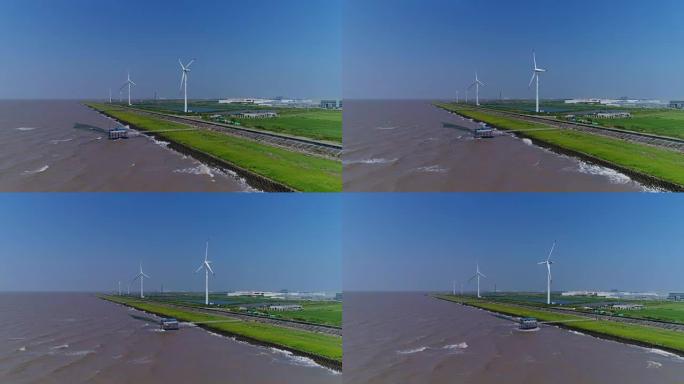 中国上海东海大桥实时鸟瞰图