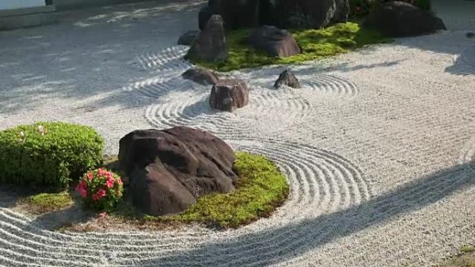 日本寺庙的花园。日本京都