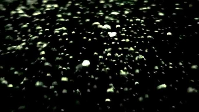 气泡浮动慢动作漂浮在水中气泡和泡沫交织