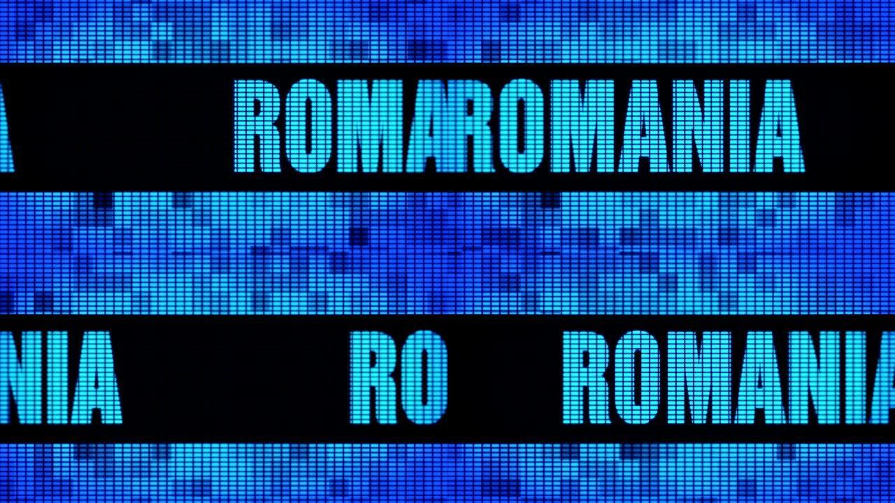 罗马尼亚正面文字滚动发光二极管墙板显示标牌