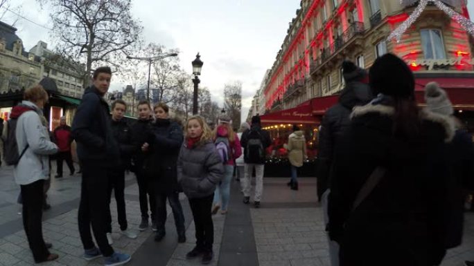 法国巴黎著名的香榭丽舍大街