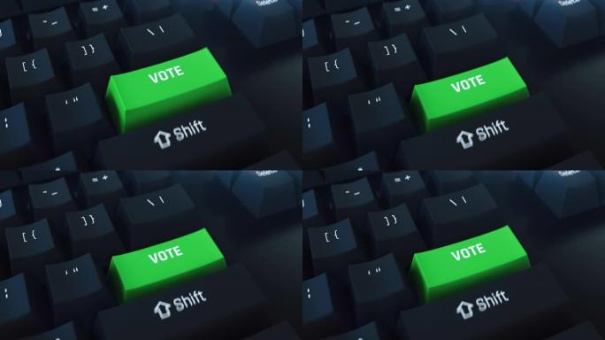 投票键盘按钮，公民义务，公民权利，选举，民主