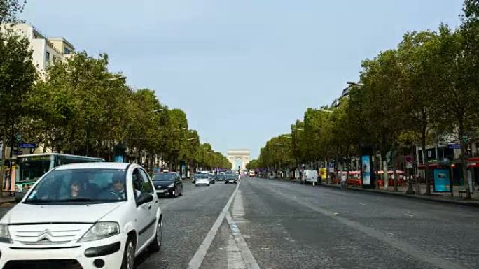 凯旋门,巴黎法国时间lapse