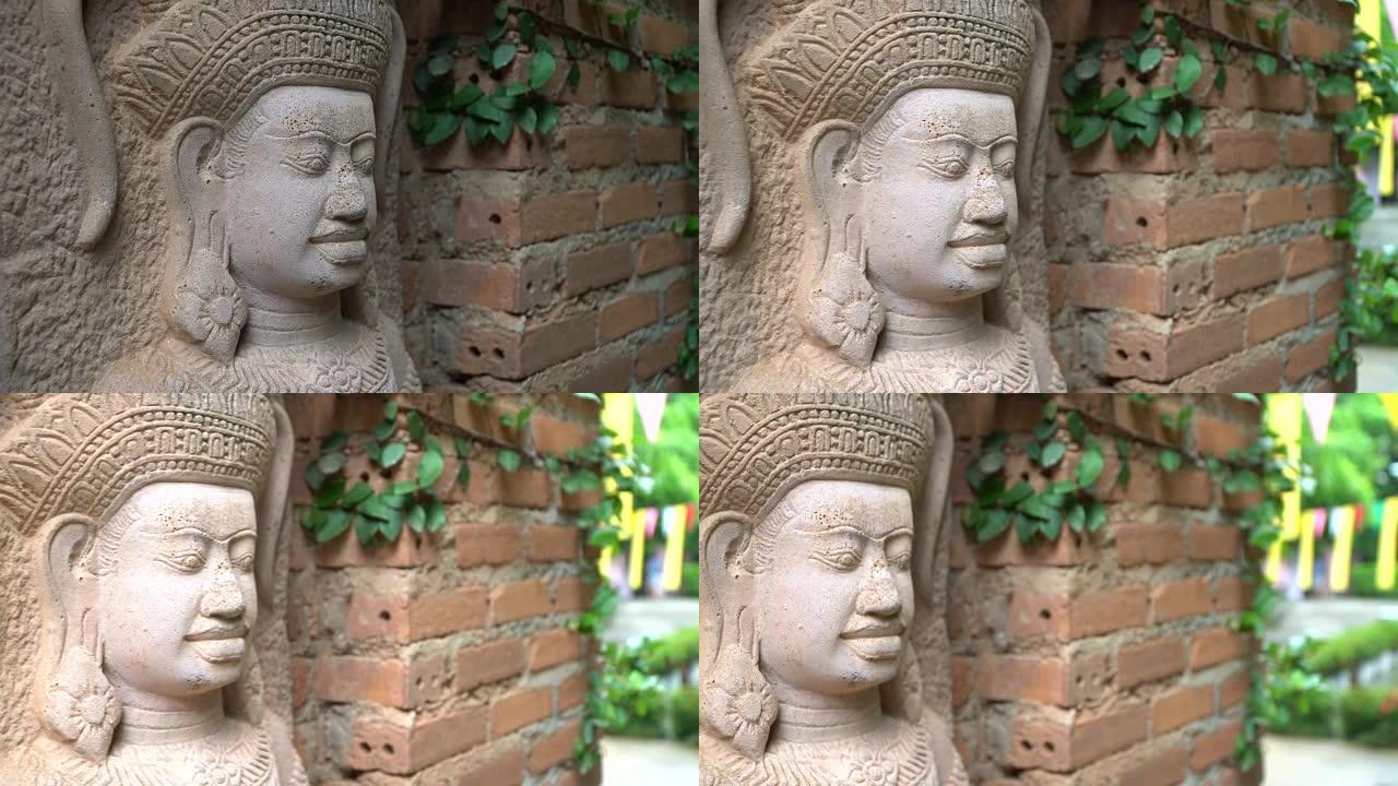 柬埔寨古代雕塑石雕
