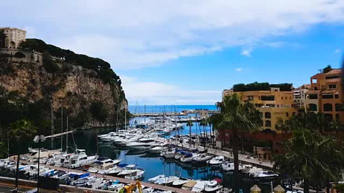 蒙特卡洛的豪华海勒港，漂亮昂贵的游艇和船只，旅行