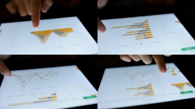 女人用平板电脑做生意