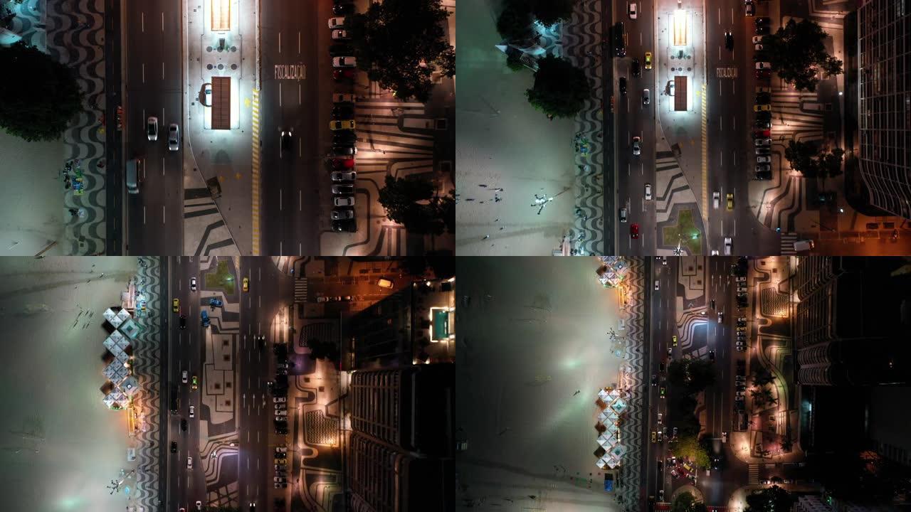 里约热内卢科帕卡巴纳的俯视图