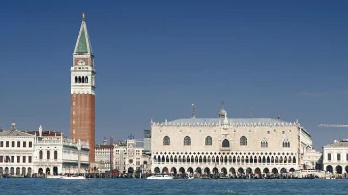 4K Doge's palace and st.Marc's Campanile，威尼斯，意大利