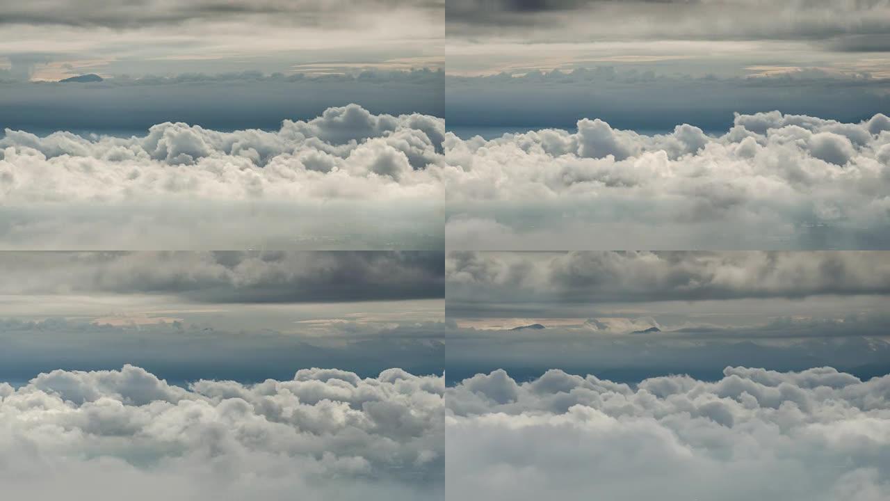 美丽多云的云移动，自然镜头背景