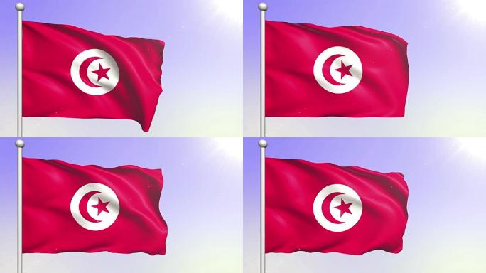 突尼斯国旗 (可循环)
