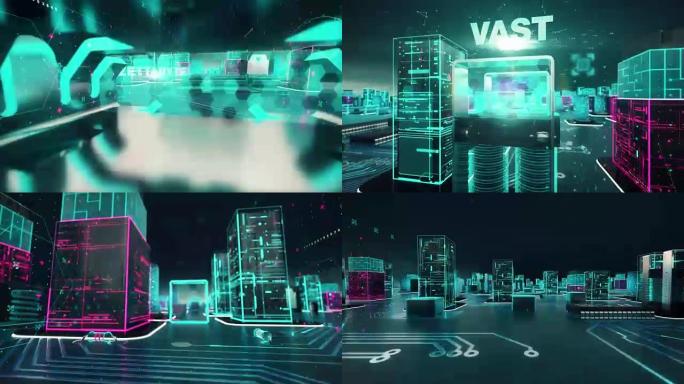 具有数字技术概念的大数据