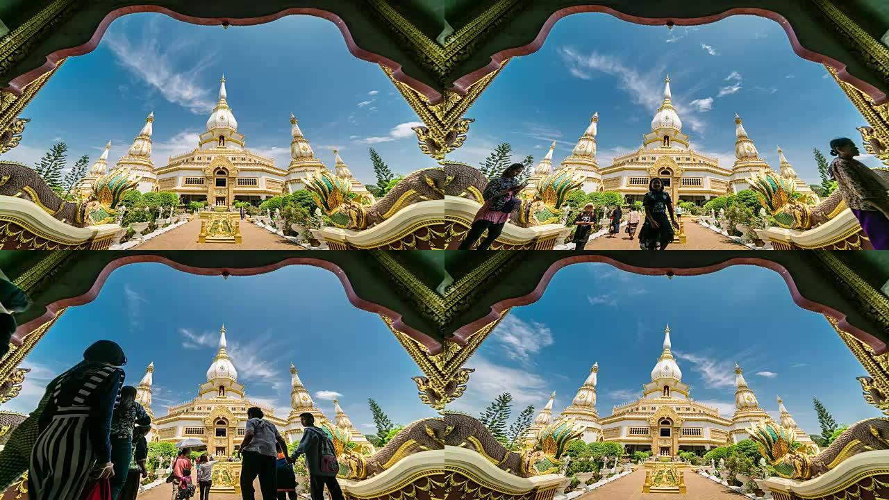 时间流逝泰国寺庙在Roi Et，泰国。
