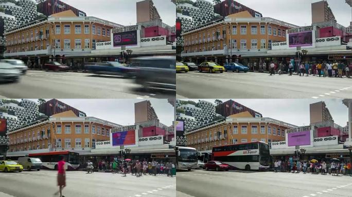 位于武吉士街的新加坡行人过马路