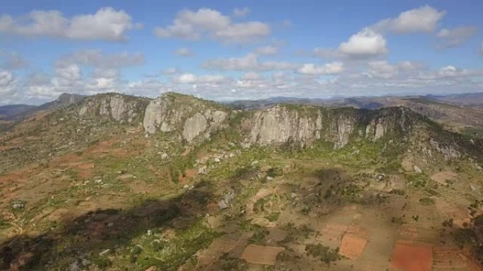 马达加斯加高地山脊无人机景观