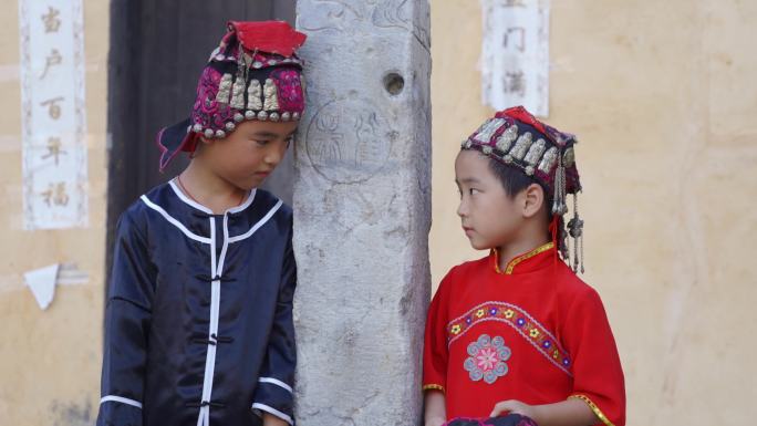 客家小孩客家服饰玲帽