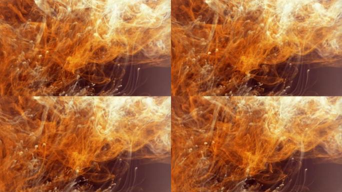 抽象火与烟抽象粒子扭曲动态波浪线条