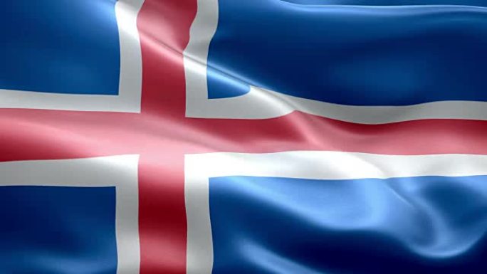 国旗冰岛波浪图案可循环元素