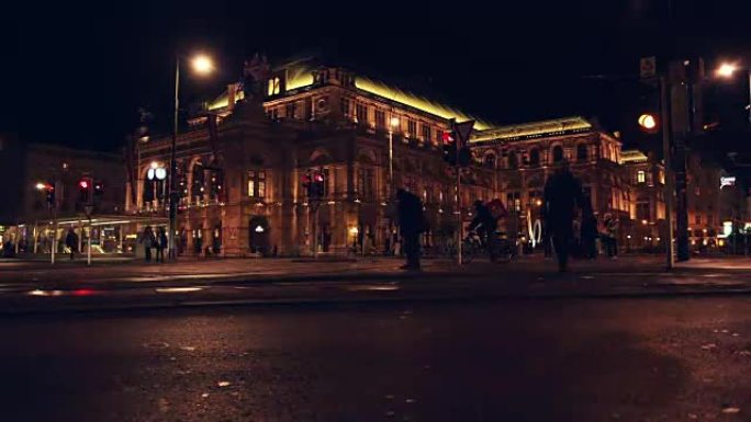 维也纳国家歌剧院城市延时地标建筑
