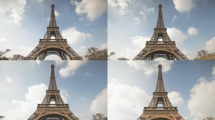 巴黎埃菲尔铁塔的时间流逝