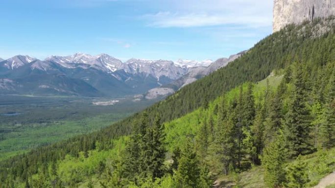 山和森林的鸟瞰图