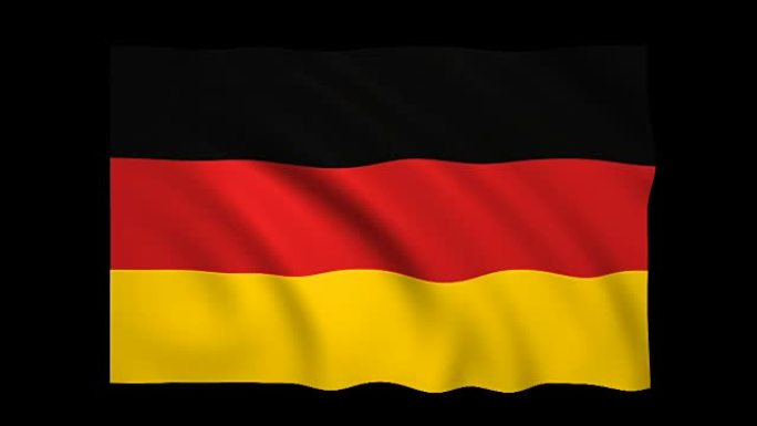 德国国旗可循环alpha包括-股票视频