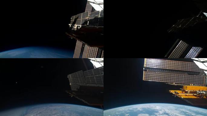 环游世界一次未来空间站宇宙飞船三维动画