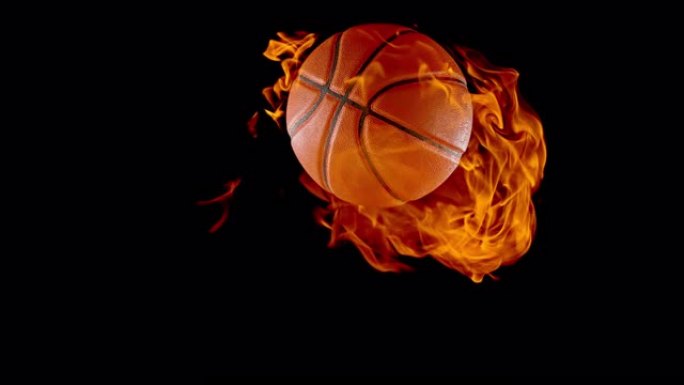 SLO MO LD在空中燃烧篮球