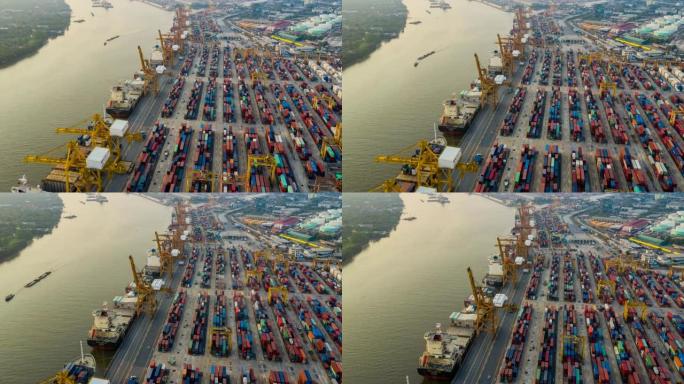 国际港口与起重机装载集装箱在进出口业务物流中的过度流失。